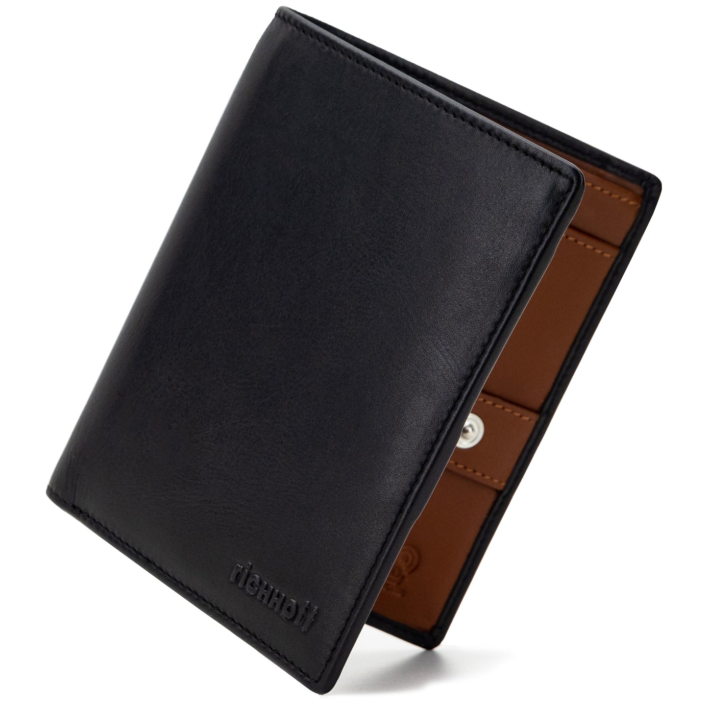 Wallet BICOLOR L men's leather, black