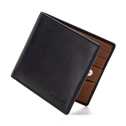 Wallet BICOLOR M men's leather, black