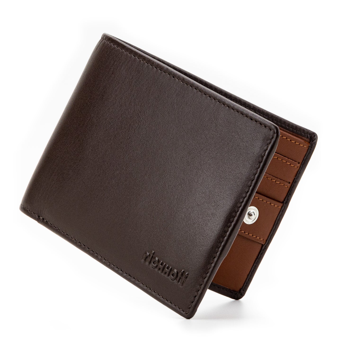 Wallet BICOLOR S men's leather, brown