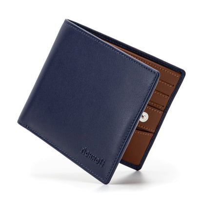 Wallet BICOLOR S men's leather, blue