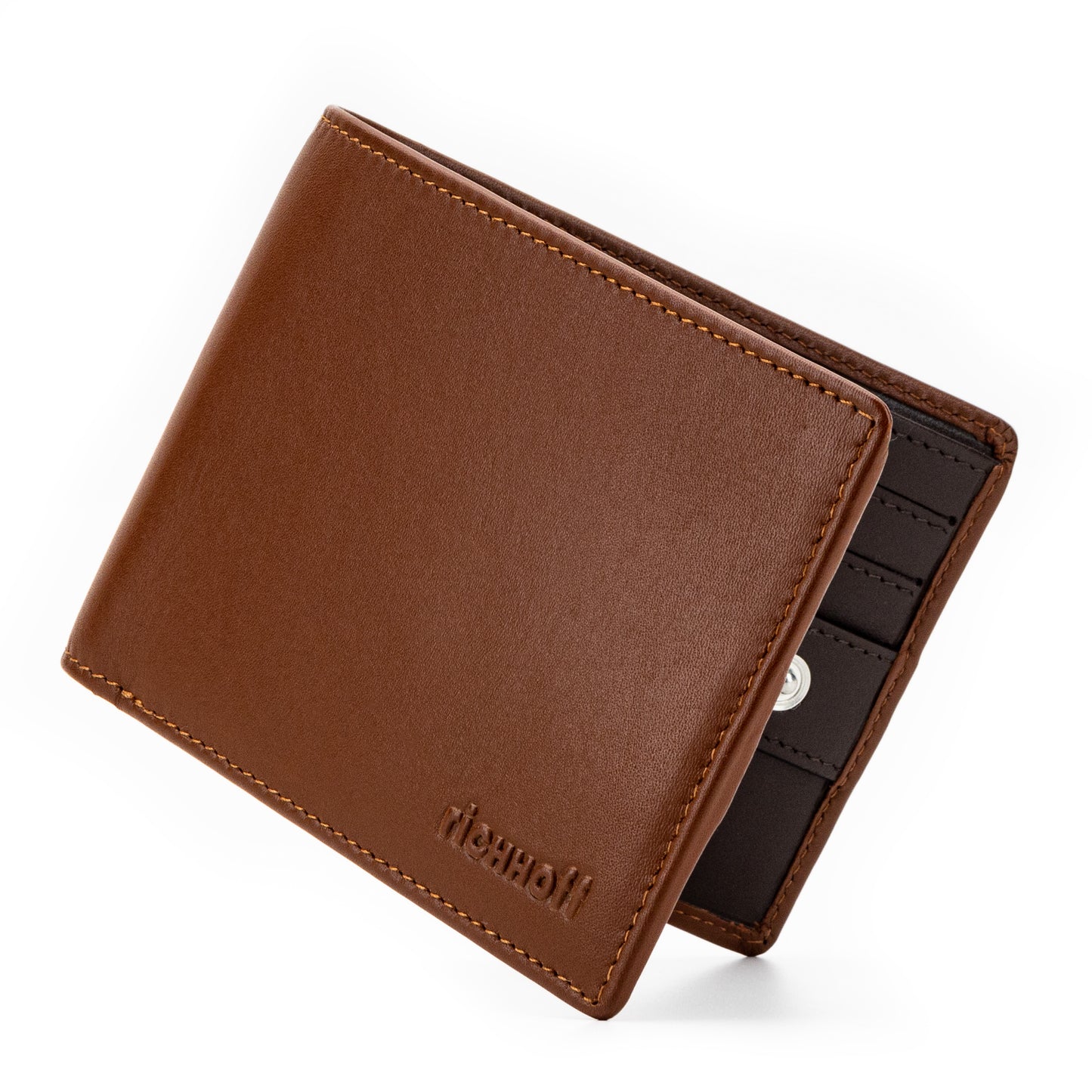 Wallet BICOLOR S men's leather, cognac