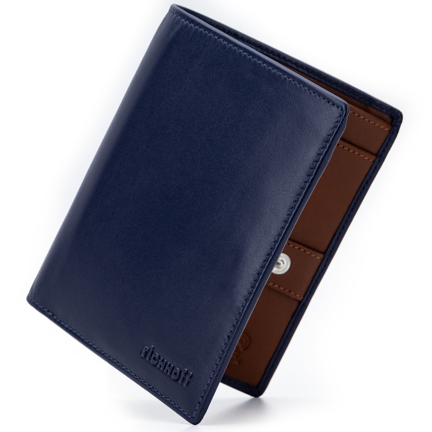 Wallet BICOLOR L men's leather, blue