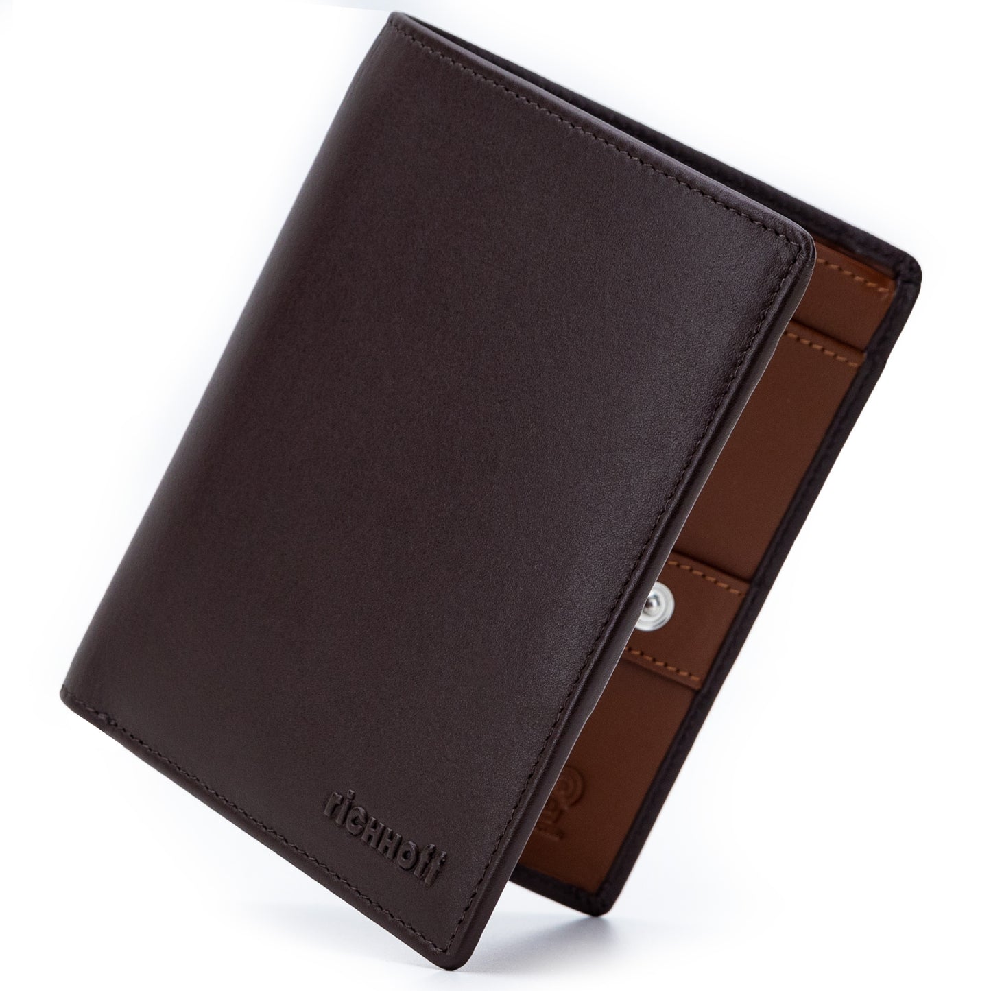 Wallet BICOLOR L men's leather, brown