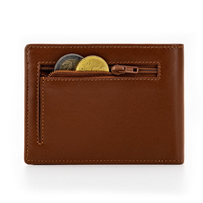 Wallet BICOLOR S men's leather, cognac