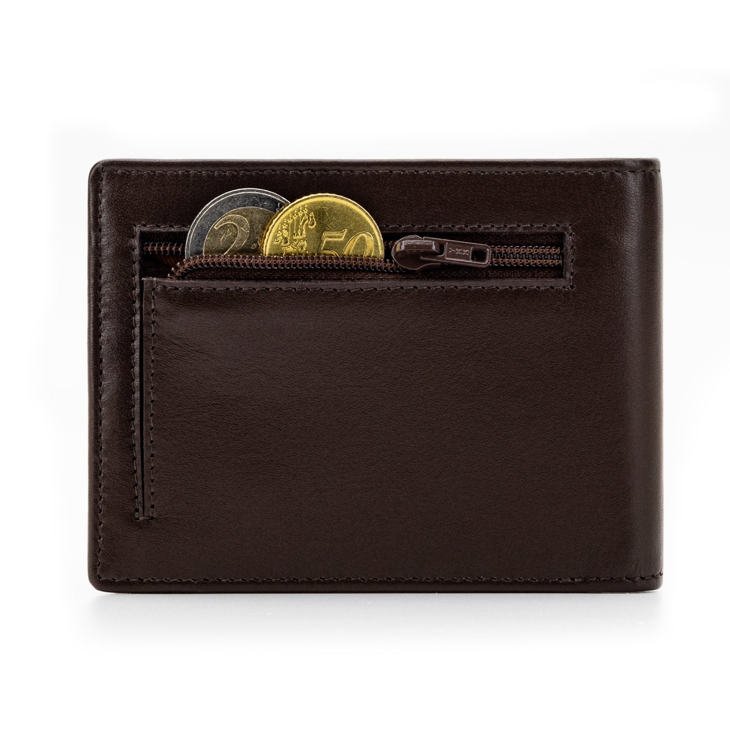 Wallet BICOLOR S men's leather, brown