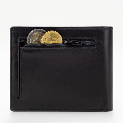 Wallet BICOLOR M men's leather, black