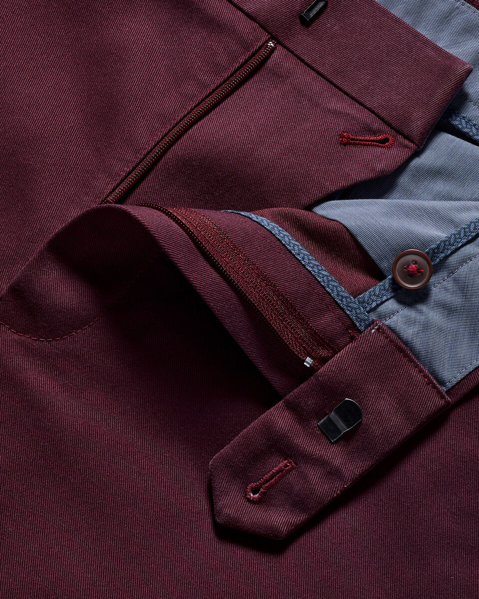 Ultimative Bügelfreie Chino - WINE RED, Herren