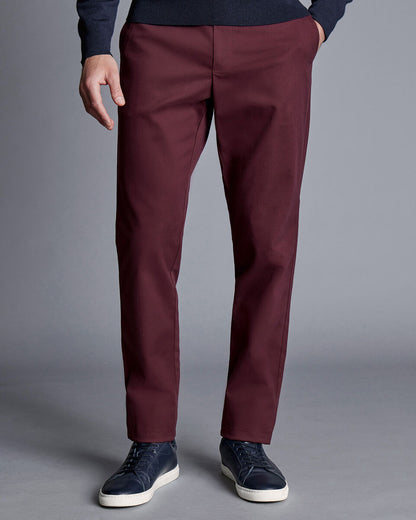 Ultimative Bügelfreie Chino - WINE RED, Herren