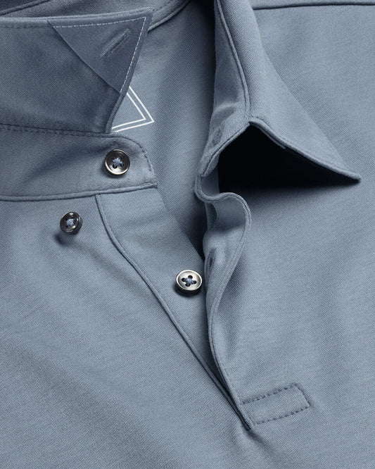 POLOSHIRT - Stahlblau, Herren